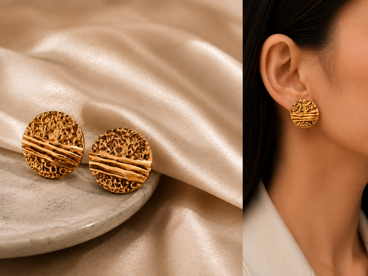 SOLARA TEXTURE STUD/Earrings