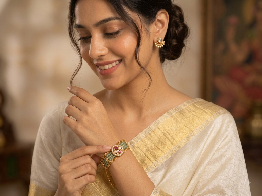 Heritage Green Statement Bracelet