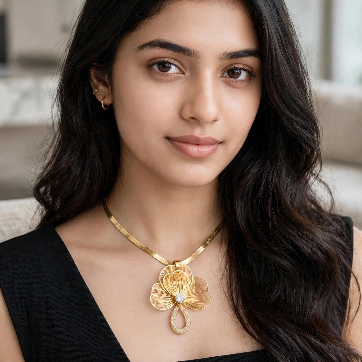 Flower petals necklace