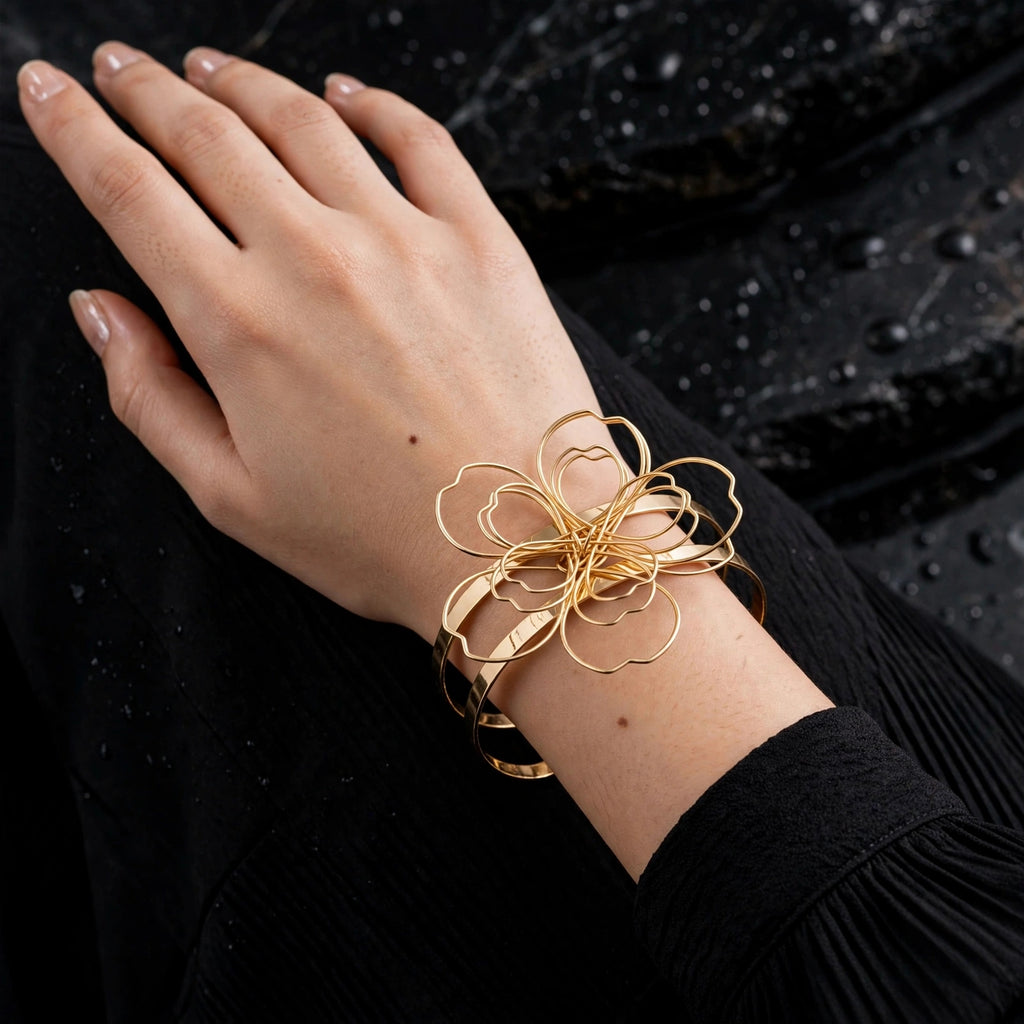 Floral eclat cuff bracelet