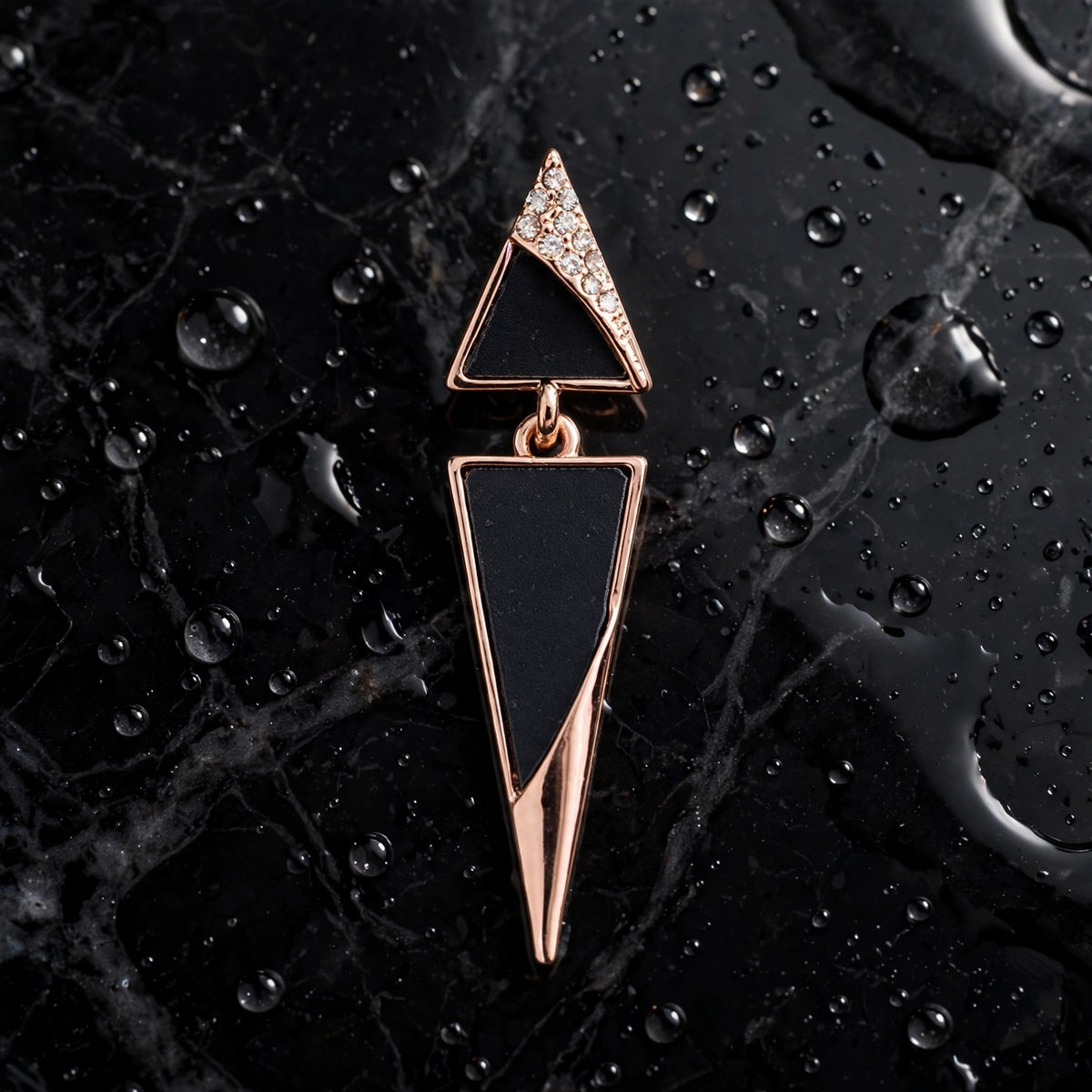Triangle drop earrings