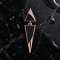 Triangle black drop earrings