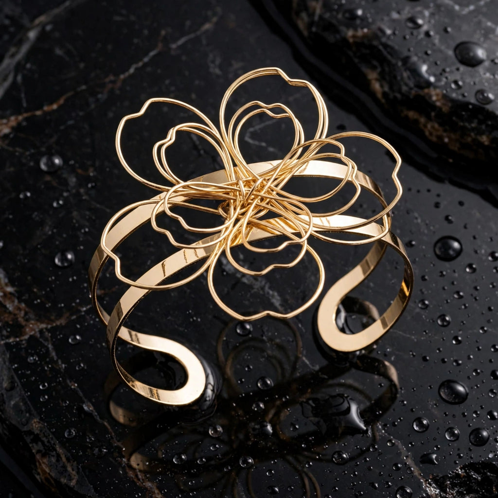 Floral eclat cuff bracelet