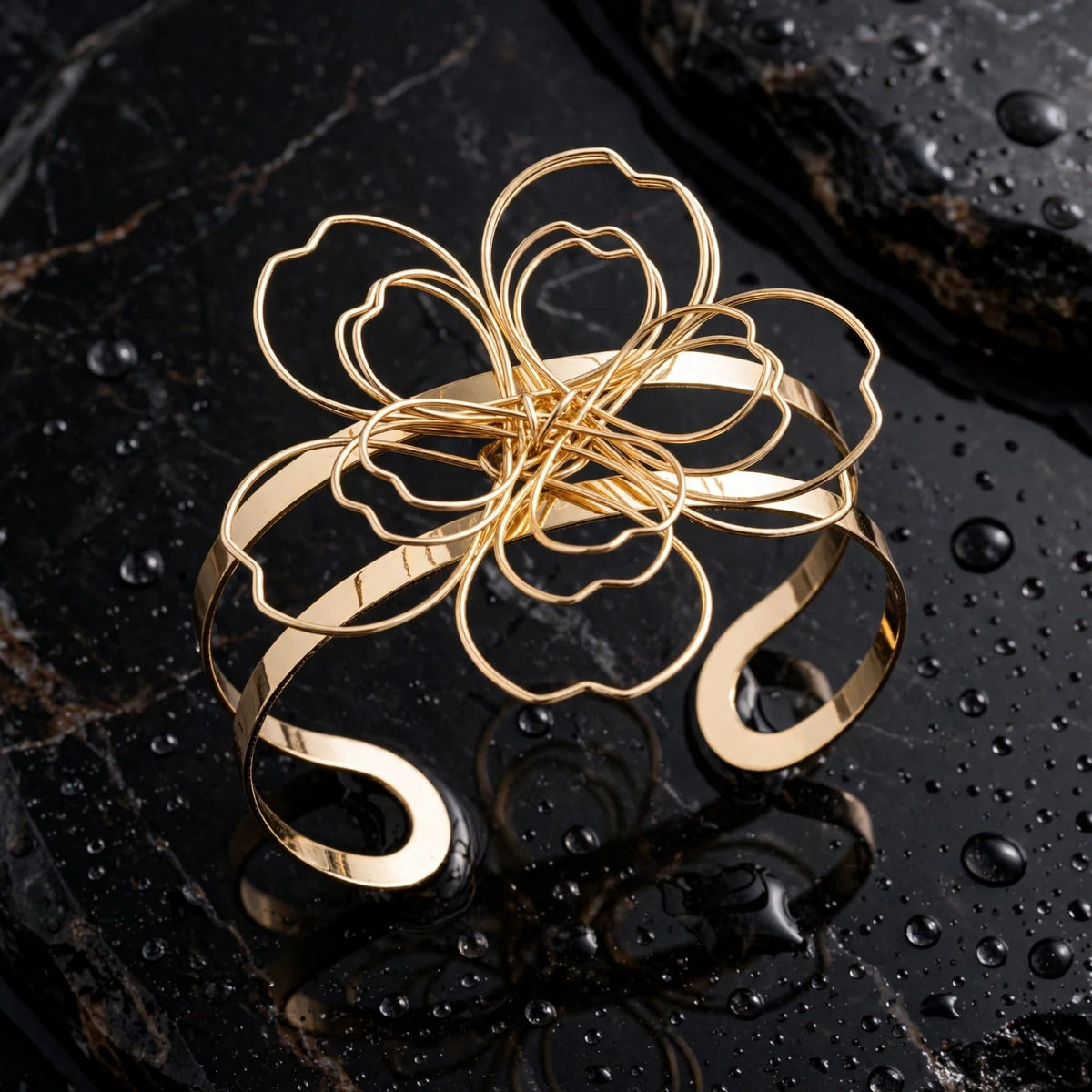 Floral eclat cuff bracelet