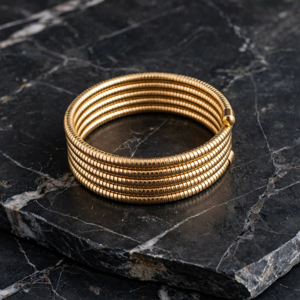 Kundan coil Bangle