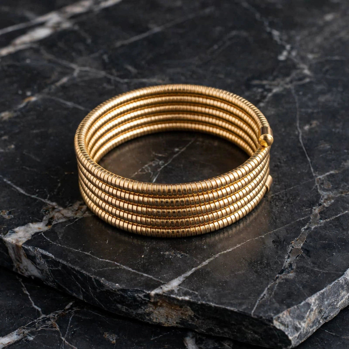Kundan coil Bangle