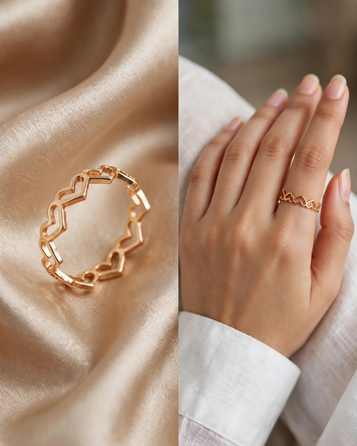 Aurora heart eternity band