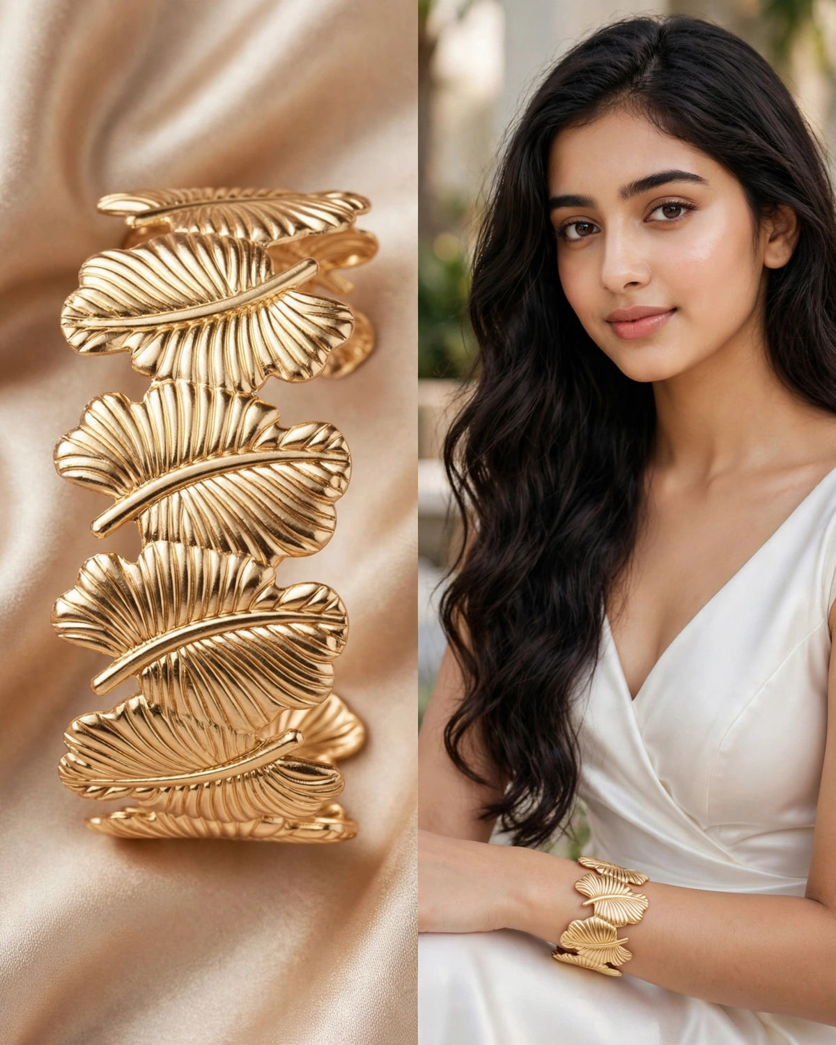 Palm leaf cuff Bracelet