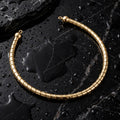 Golden coil collar necklace