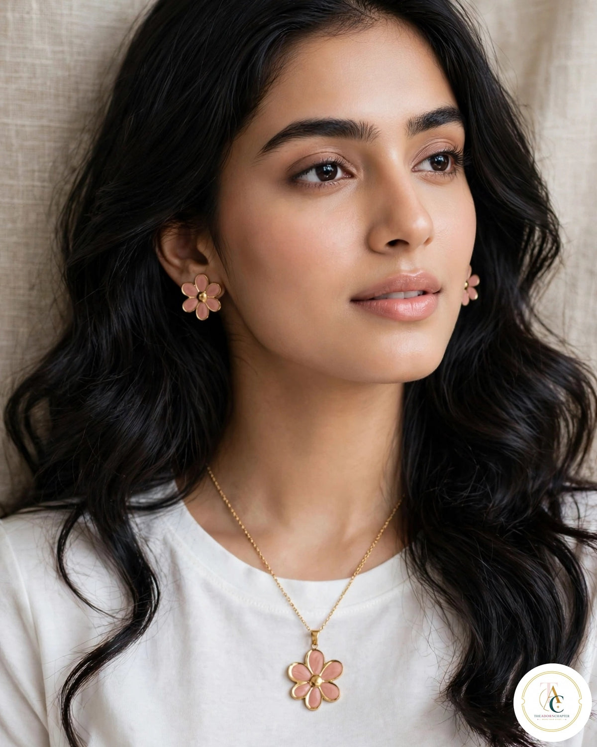 Pink Bloom pendant set