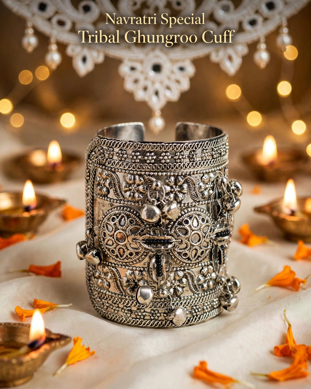 Navratri Special Tribal Ghungroo cuff