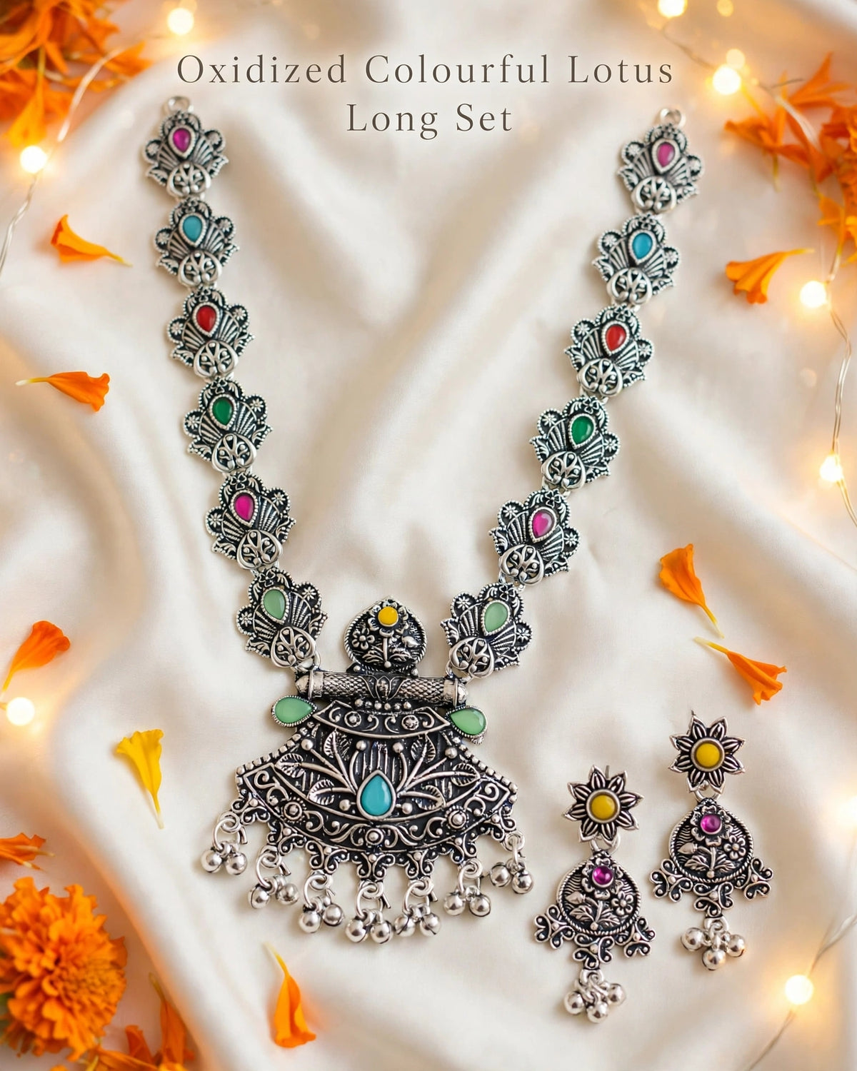 Oxidized colourful Lotus Long set