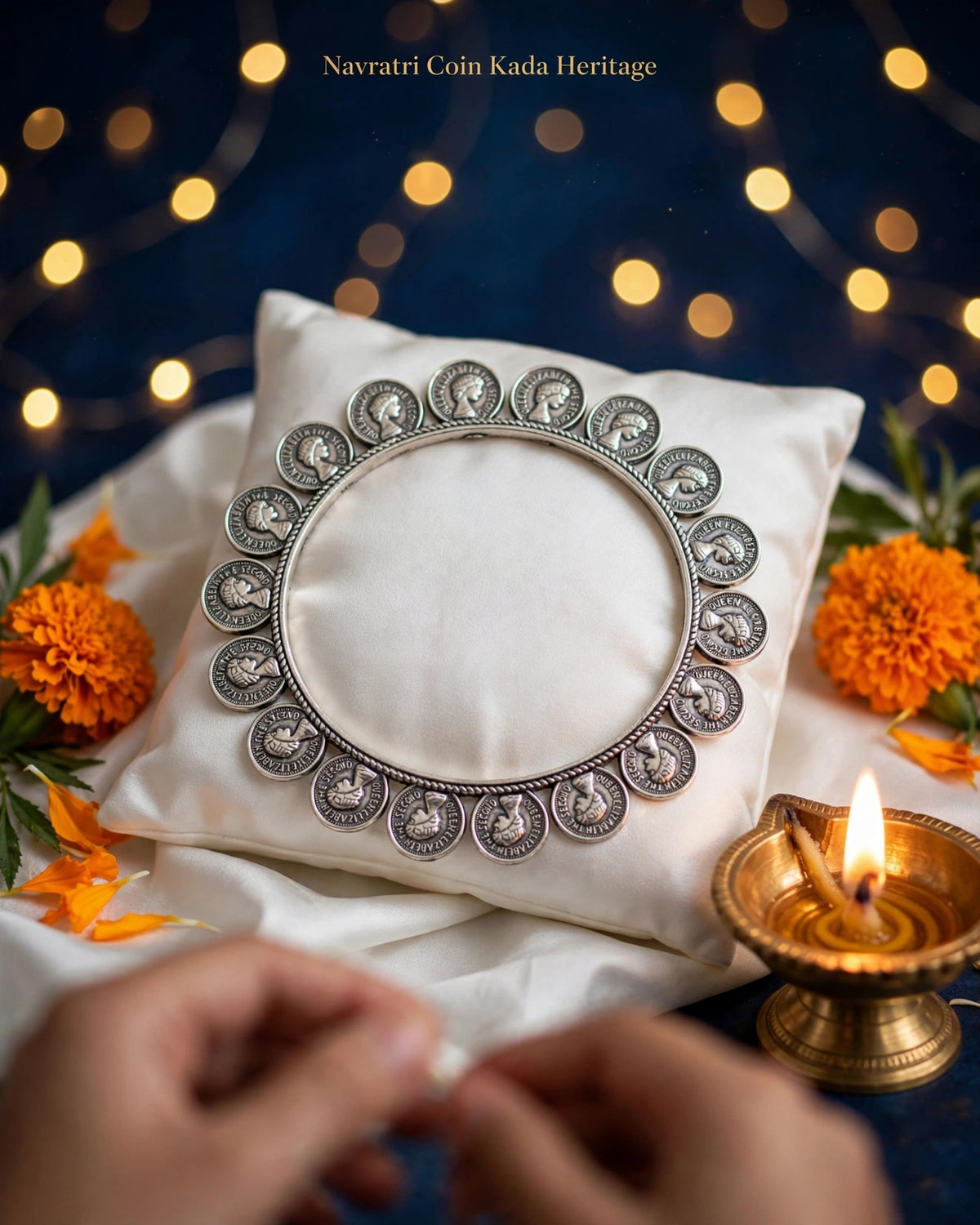 Navratri coin kada heritage