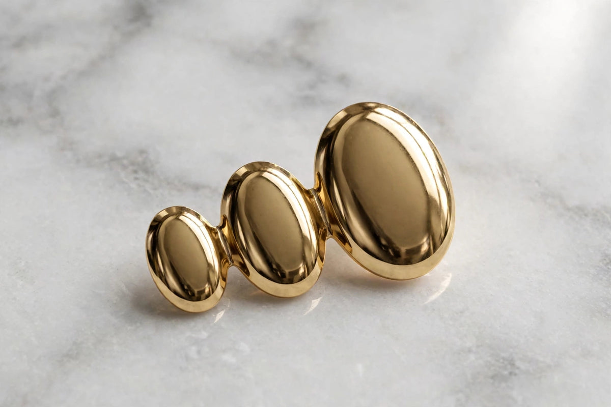 Triple oval earrings