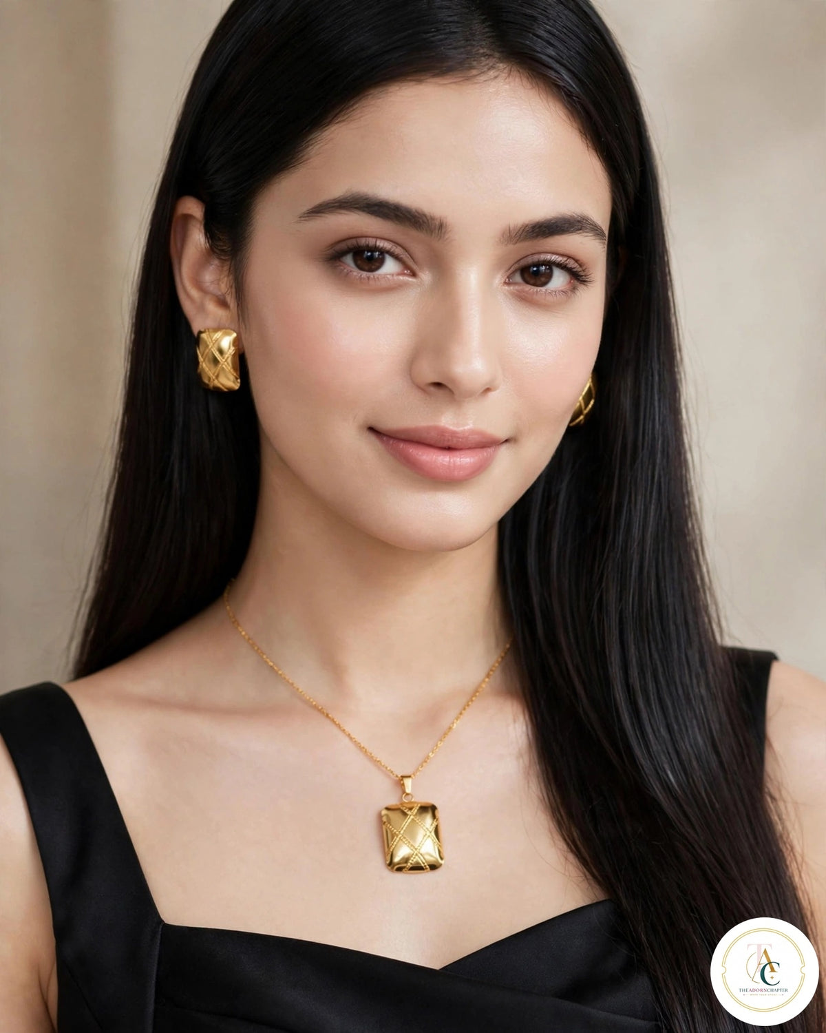 The Square pendant set