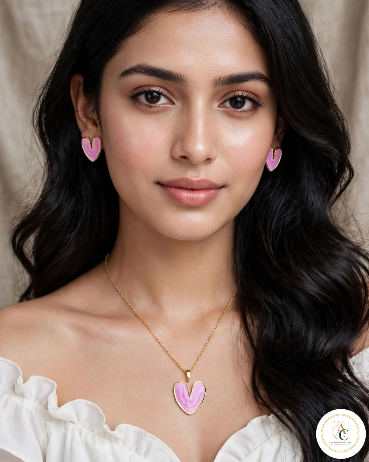 The Purple heart pendant set